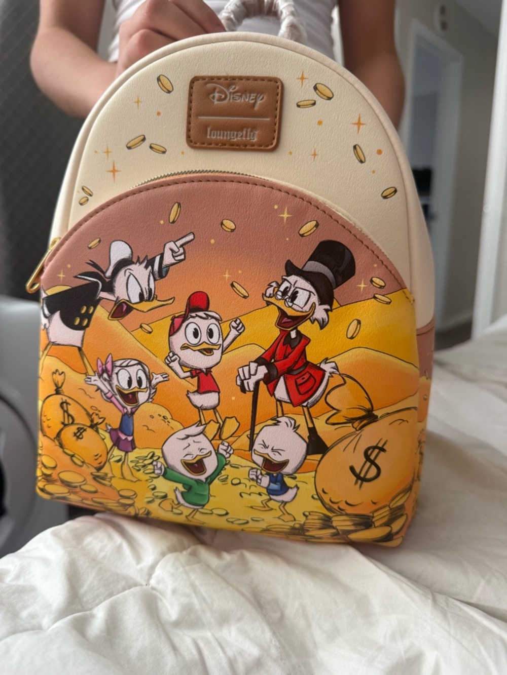 Disney x Loungefly DuckTales Mini Backpack - Cream & Yellow
